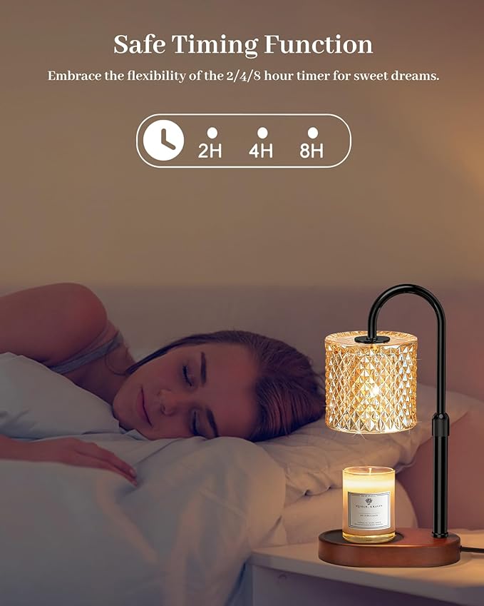 Candle Warmer Lamp with Timer Dimmer Height Adjustable for Women Birthday Gift, Mothers Day Gift, House Warming Gifts New Home Decor, Electric Candle Warmer Gifts for Women