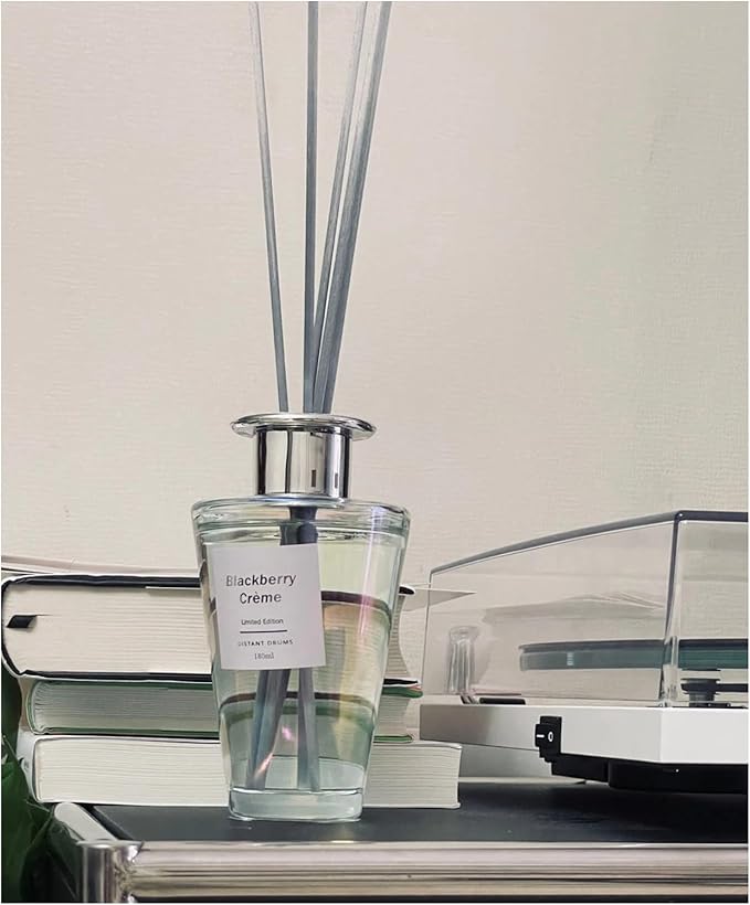 Black Berry Reed Diffusers for Home with Decorative Bottle Diffuser Sticks, Strong Long Lasting Diffuser Oil 180ml, Bathroom Shelf Decor