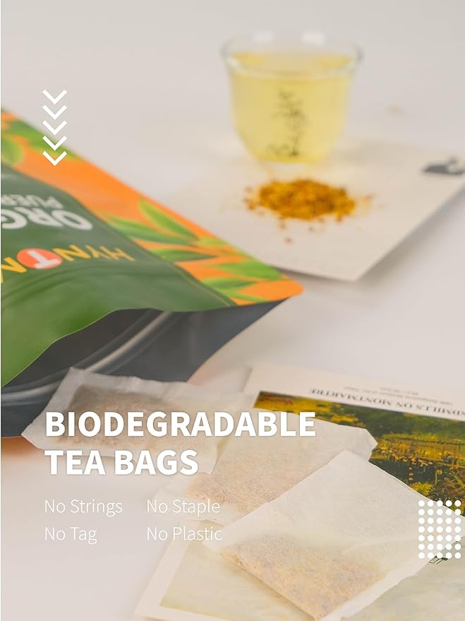 HYNTMYT Turmeric Ginger Tea Bags, Herbal Blend of Turmeric & Ginger Root, Warm & Light Spicy Flavor, Caffeine Free, 120 Count