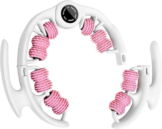 Cellulite Massage Roller for Legs, Anti Cellulite Massage Tool with Detachable, Fats Remover for Legs, Thighs, Butt, Fascia Massage Tool for Lymphatic Drainage & Deep Tissue Pain Relief (Pink)