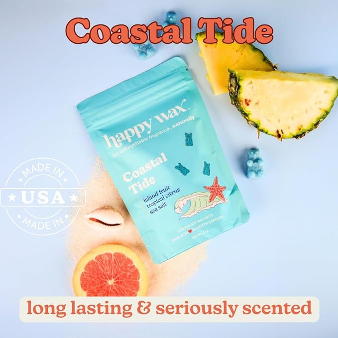 Happy Wax Summer Scented Soy Wax Melts (8oz Pouch) (Coastal Tide)