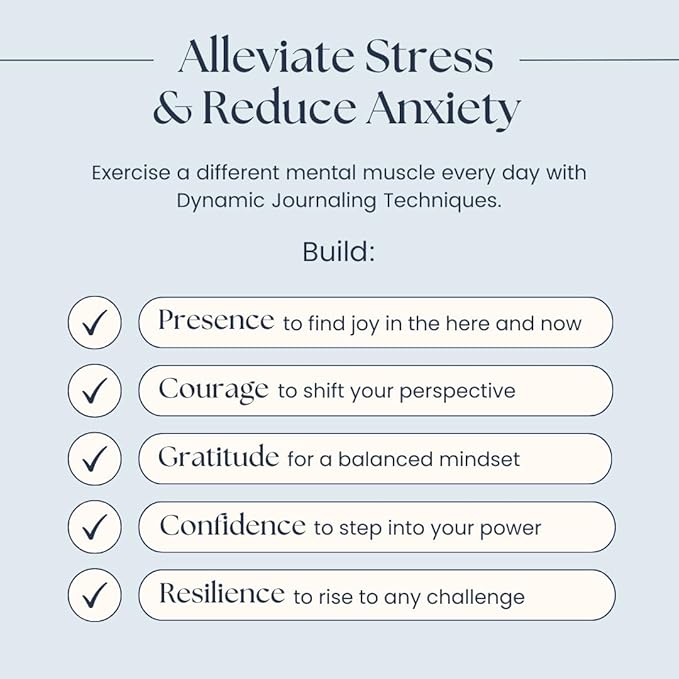 Liberate Mental Fitness Journal – Guided Gratitude Journal for Self-Care & Reflection with Prompts - Undated 6-Month Daily Journal – As Seen on Shark Tank