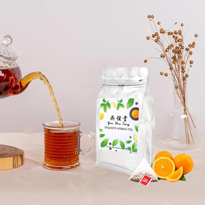 Eilin YHT Puerh Tea Bags with Aged Orange Tangerine Peel 50 Counts x 3Grams