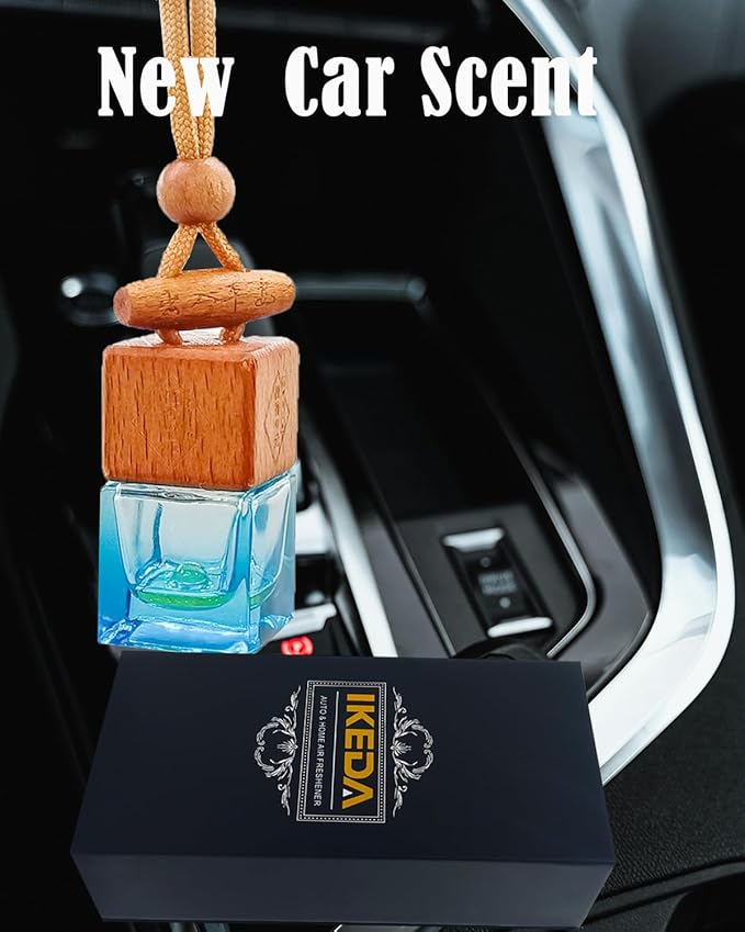 Car Air Freshener 8ml Automotive Scents | 45-Days Long-Lasting Keep Fragrance | Automobile Hanging Diffuser Bottles | Remove Auto Odor for Men Home Deodorizer (1pcs,New Car)