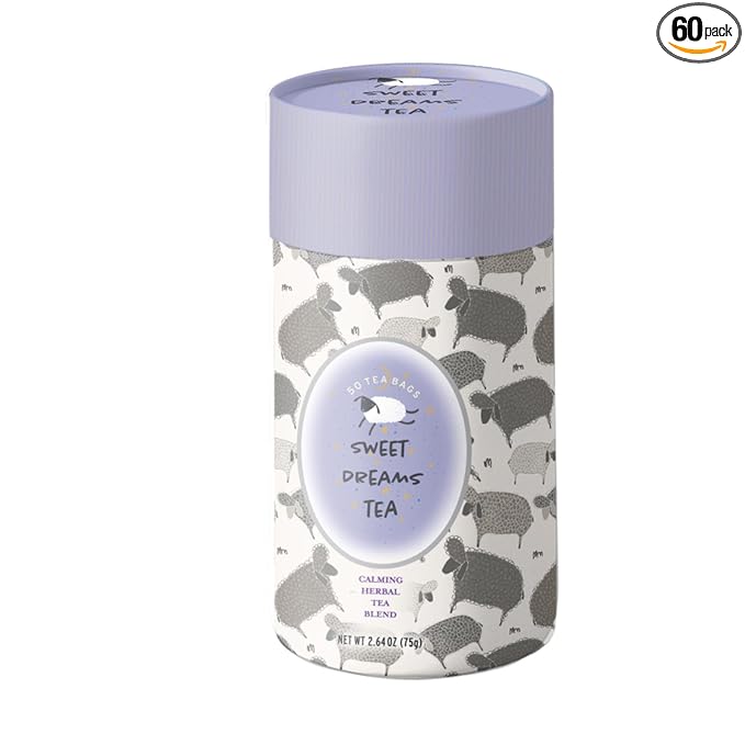 Life Plus Style Gourmet Sweet Dreams Calming Herbal Tea Organic Peppermint Natural Herbal Fennel Tea Caffeine Free Chamomile Tea Hot or Iced Soothing Blend Sleep Relax Supports Wellness 60 Tea Bags