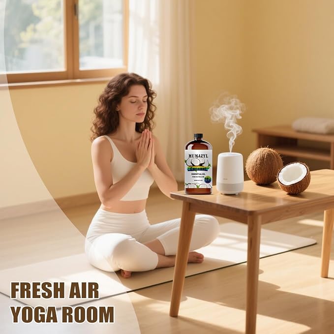 Coconut Essential Oil, Coconut Oil 16 Fl Oz 480ML for Diffuser Humidifier Yoga Cleaning DIY Candle Soap Making Essential Oils