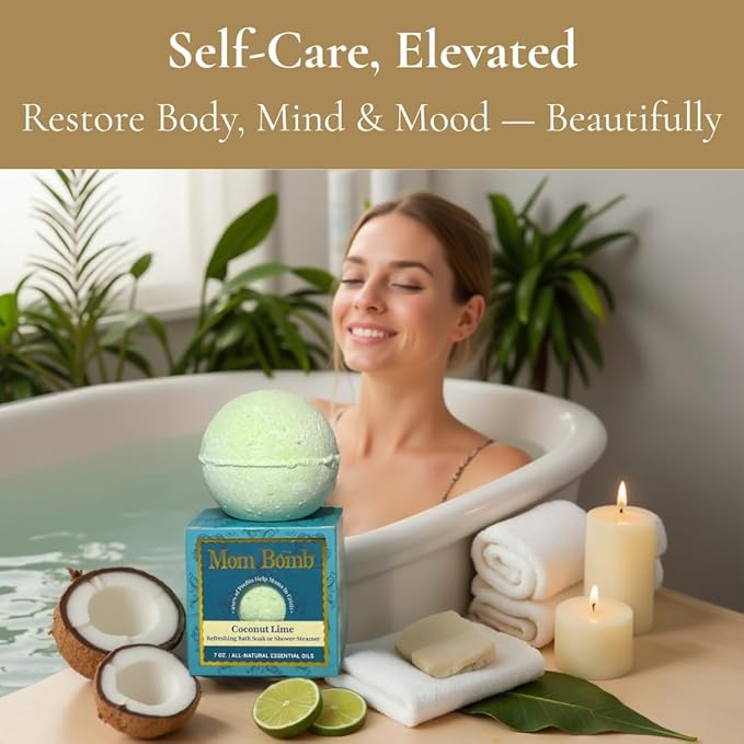 Mom Bomb Coconut Lime Bath Bomb, 7 OZ