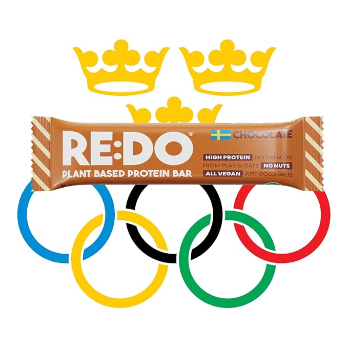 Re:Do Plant-Based Chocolate Protein Bars (9 Bars) 12g Vegan Protein, Dairy & Nut Free, No Palm Oil