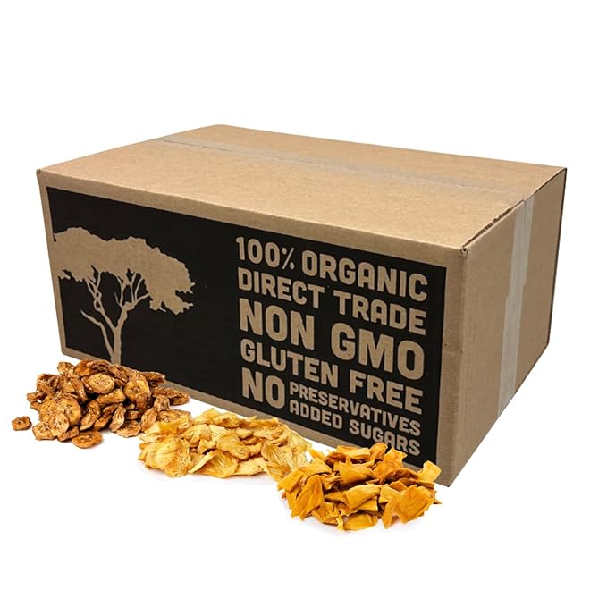 Mavuno Harvest Tropical Mix Dried Fruit Snack | Unsweetened Organic Mixed Dried Fruit | Gluten Free Healthy Snacks for Kids and Adults | No Sugar Added, Vegan, Non GMO | Bulk 10 Pounds