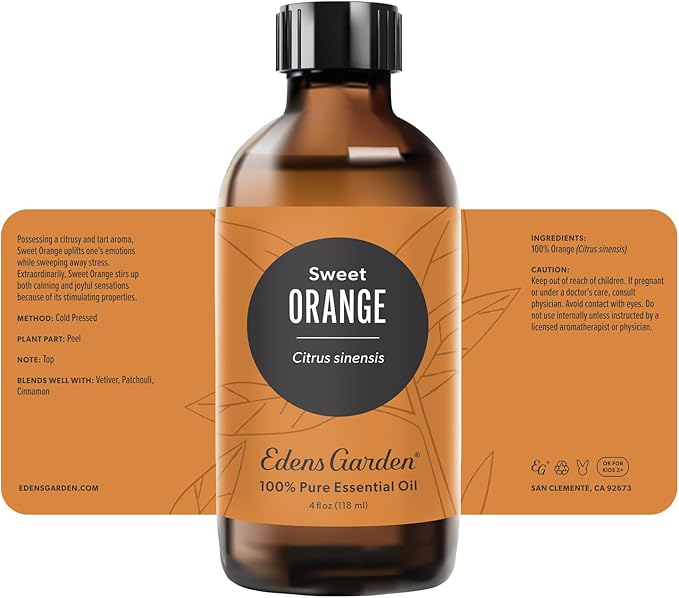Edens Garden Orange-Sweet Essential Oil- 100% Pure Premium Grade, Undiluted, Natural, Therapeutic, Aromatherapy, The Best for Diffuser, Laundry, Humidifiers, Kid Safe 118 ml (4 fl oz)