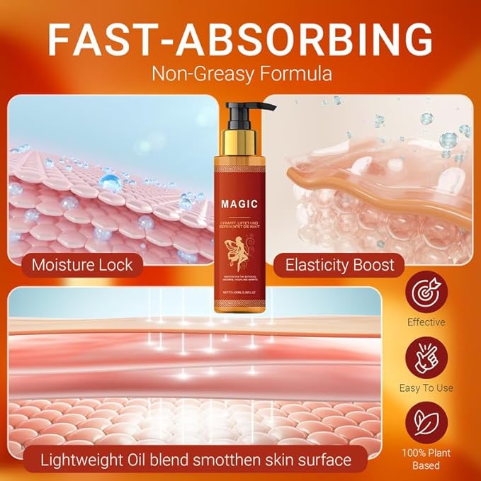 Firming Oil – Skin Tightening & Hydrating, Deep Moisturizing Body Oil for Smooth, Firm Skin