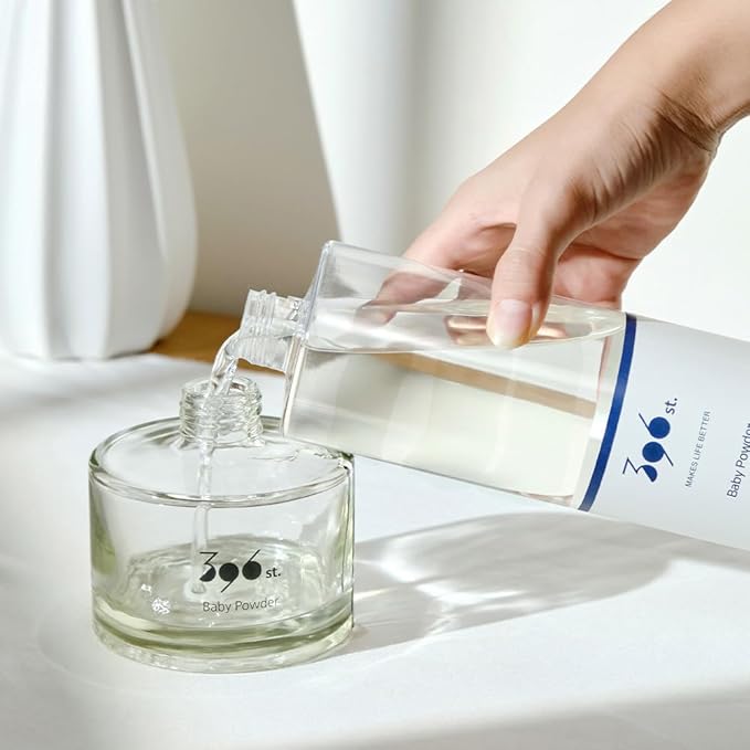 396 st. Reed Diffuser Oil Refill, Baby Powder, 16.9oz(500ml), 10 Fiber Reed Sticks/Home Fragrance, Scented Oil Refills, Oils for Reed Diffuser, Home Décor