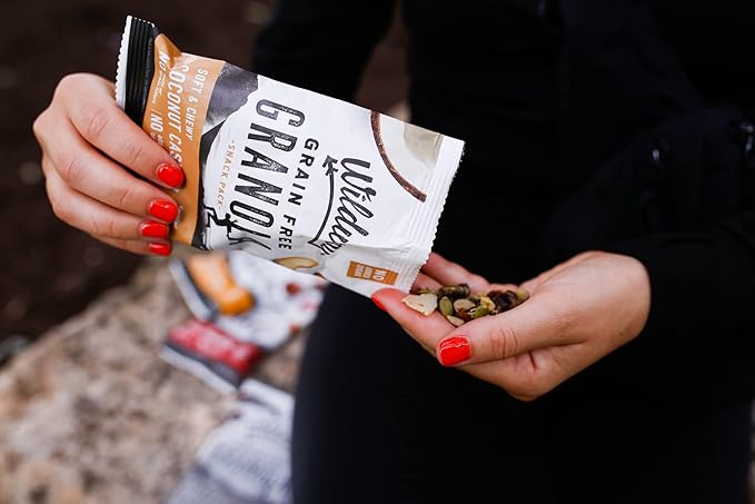 Wildway Keto Granola Snack Packs| Coconut Cashew | Grain-Free Certified Gluten-Free Cereal | Vegan, Low Carb & No Sugar Added | Paleo-Friendly, Non-GMO Fruit & Nut Clusters | Nutrient-Rich | 12 Pack