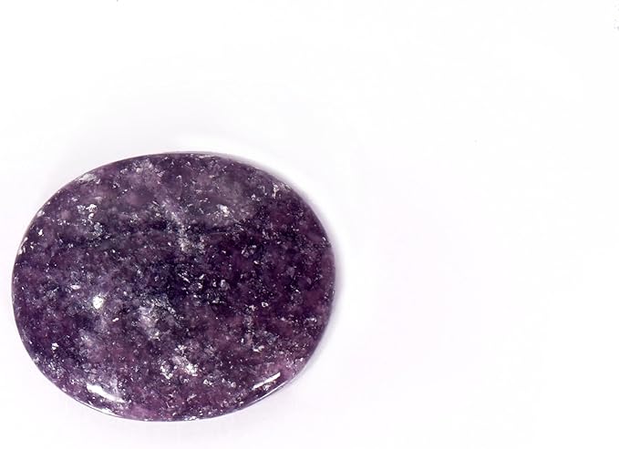 L PEDRA & CRYSTAL Worry Stone A Handheld Comfort to Ease Stress, Enhance Focus, and Promote Inner Peace (Lepidolite Worry)