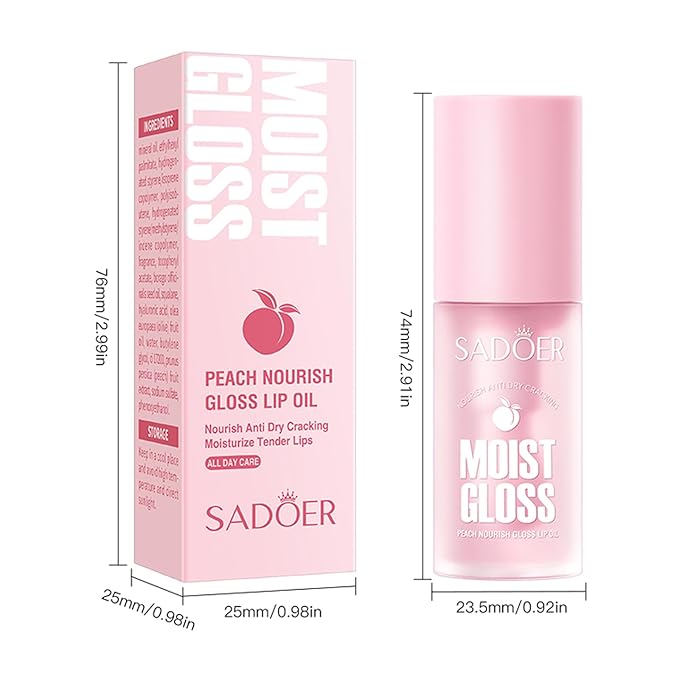 4 Pcs Hydrating Lip Gloss Set, Fruit Flavored Lip Oil Lip Glaze Cute Lip Jelly Transparent Lip Gloss, Glossy and Shiny Moisturizing Lip Makeup Gift