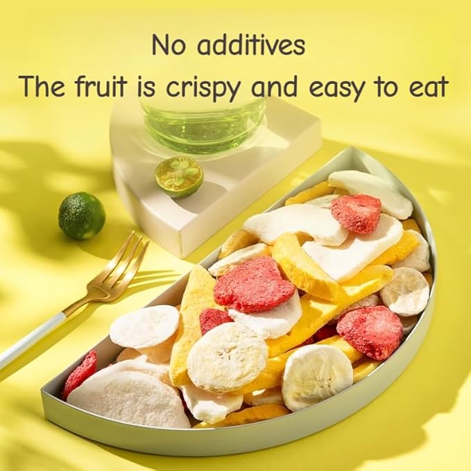 Freeze-Dried Mixed Fruit Snack - 100% Real Fruit, Non-GMO, Kosher Certified, No Sugar Added, Gluten Free, Vegan | Healthy Snacks for Adults & Kids, Perfect Holiday Gift. 2 pack