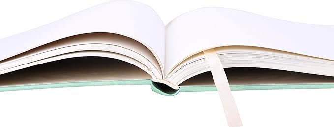 Eccolo Large Lined Journal Notebook, Hardbound Cover, Writing Journal, 256 Ruled Ivory Pages, Ribbon Bookmark, Lay Flat, Desk Size for Work or School, Ferns (8x10 inches)