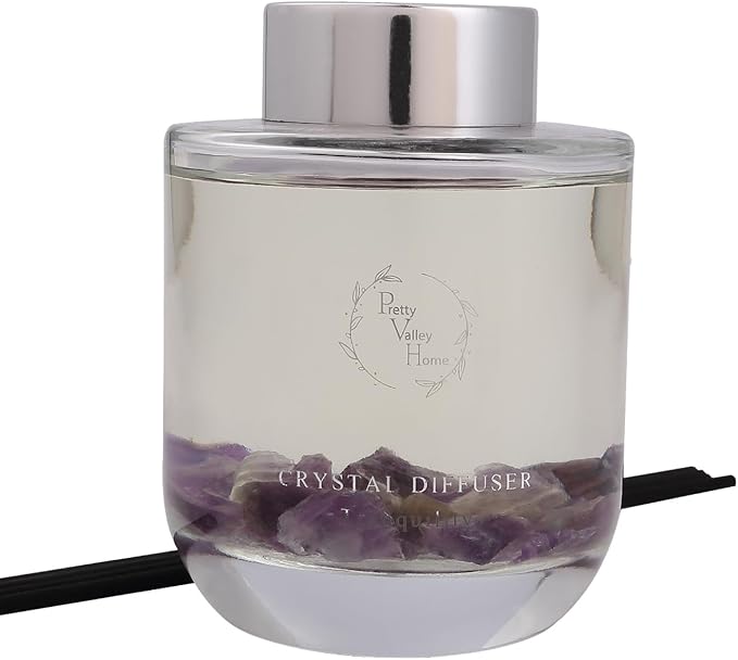 Reed Diffuser Set, Pretty Valley Home Diffuser 100Ml / 3.52 fl OZ Gift Box - Includes Reed Diffuser Sticks, Long Lasting Fragrance Oil and Glass Bottle for Office Living Room Decor (Tranquility)