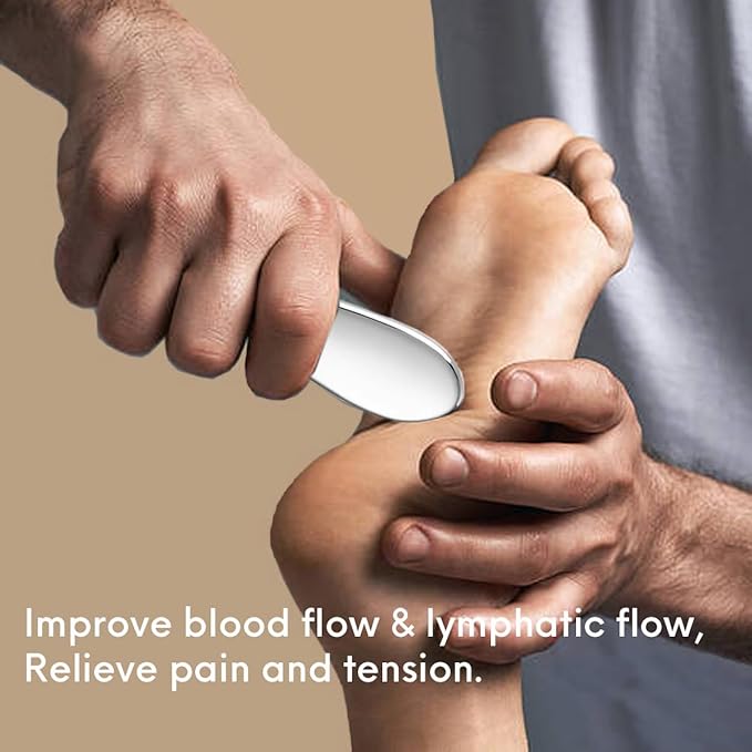 Stainless Steel Gua Sha Facial Tools 3 in 1 with Pouch,Facial Massage Tool Kit for Women’s Skincare Routine, Brighten and Sculpt Your Skin,Reduce Inflammation and Puffiness, Silver