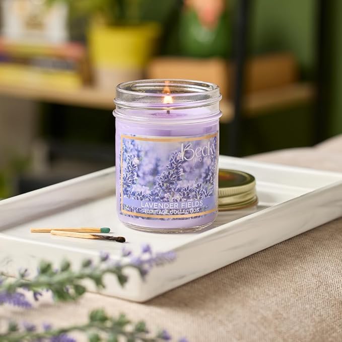 8oz Lavender Scented Candles for Home, 45 Hrs Soy Wax Candle for Stress Relief and Meditation House Aromatherapy Candle Gifts for Men and Women