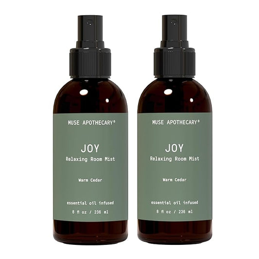 Muse Apothecary Room Ritual - Botanical Collection - Room Spray, Aromatic and Relaxing Room Mist, Air Freshener Spray, Infused with Natural Aromatherapy Essential Oils - 8 oz, Warm Cedar