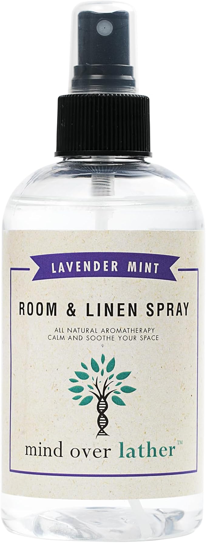 Natural Lavender Mint Room and Linen Spray. Pure Lavender Essential Oil Blend, Linen and Pillow Mist, Aromatherapy and Yoga Mist 8oz