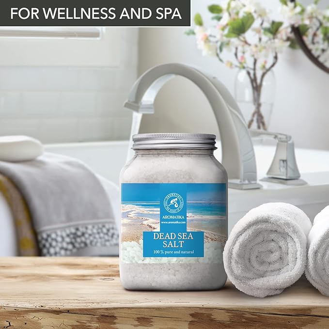 Dead Sea Salt 35 Oz - 100% Pure & Natural - Dead Sea Salts 1 kg- Best for Good Sleep - Stress Relief - Beauty - Relaxing - Bath Salts