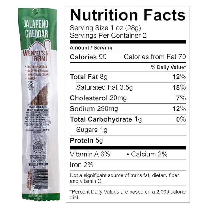 Wenzel’s Farm Variety Snack Sticks │Supports Active Lifestyles │ Flavorful, Natural Smoked │ High Protein, Low Carb │ No MSG, Fillers, Binders, Artificial Colors │ Gluten Free | 16 sticks (8 packs of 2) | New & Classic Variety
