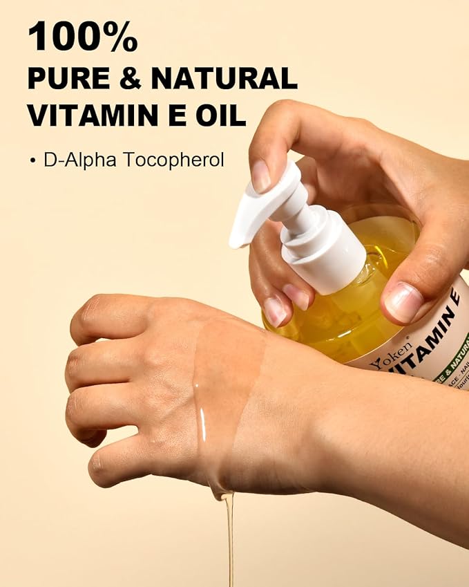 Vitamin E Oil 16 Fl Oz Organic Vitamin E Oil for Skin 85,000 IU Bulk Vitamine oils for Scars Hair,Face,Nail,Cold Pressed Hexane Free Formula Liquid Perfect Scalp Care Bath and Body oils
