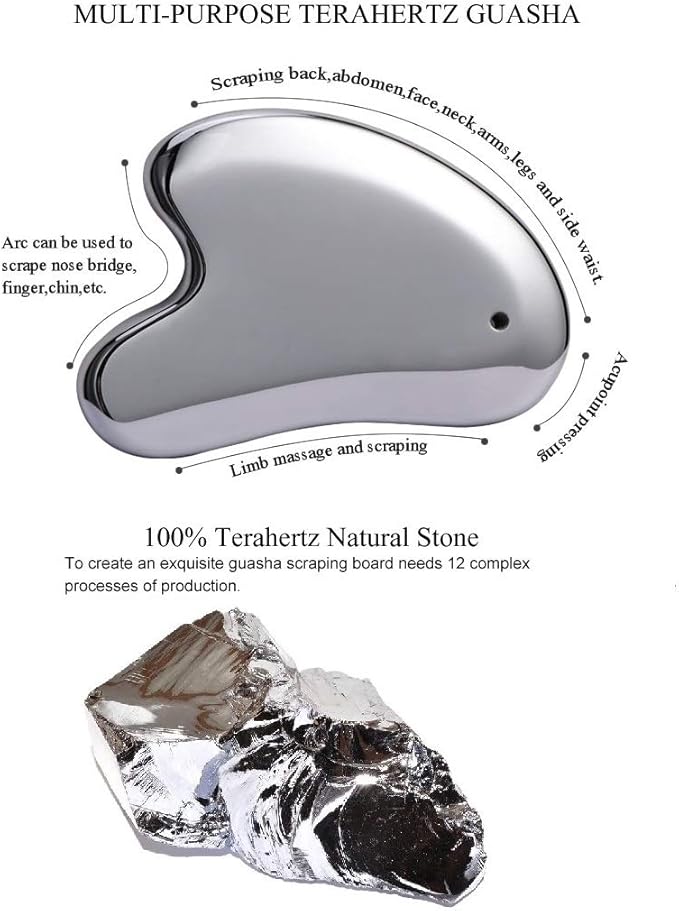 SAEEYCUE-Terahertz Gua Sha Stone Face Guasha Facial Scraping Tool