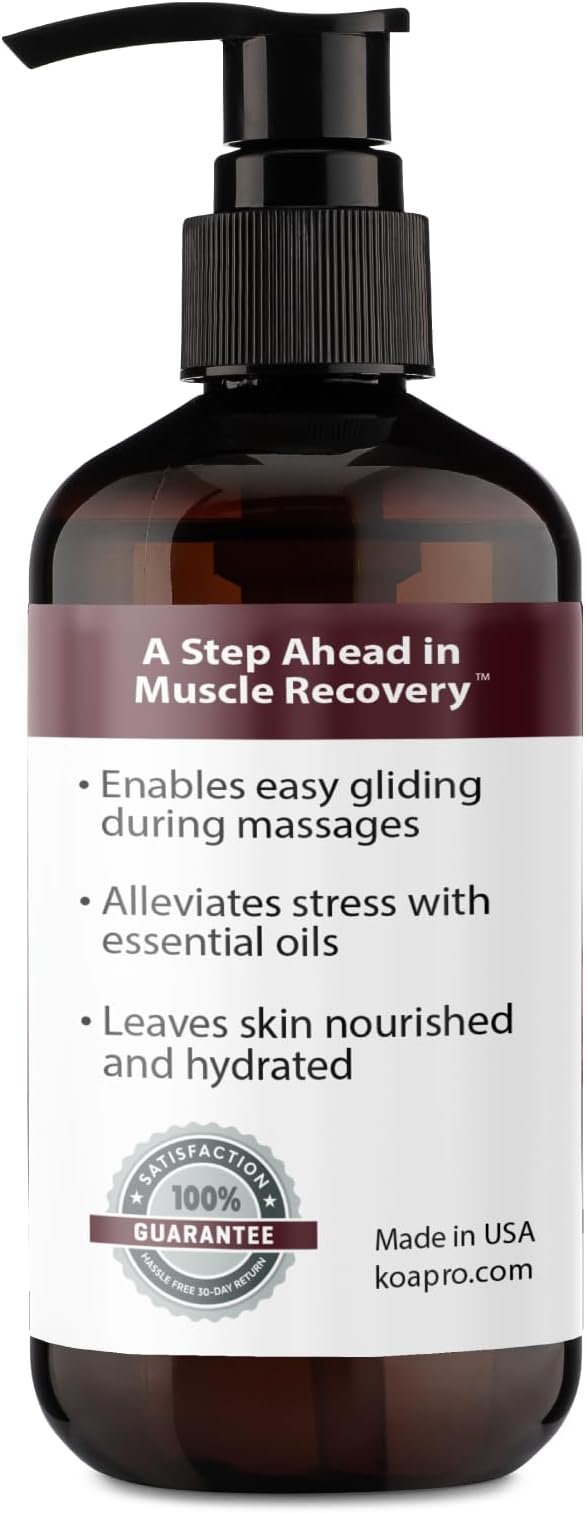 KOAPRO Massage Oil for Massage Therapy - Arnica for Pain Relief, Premium Body Massager Oil for Sore Muscles and Bruises with Lavender, Deep Tissue Anti Cellulite Massage Oil 8 Fl Oz