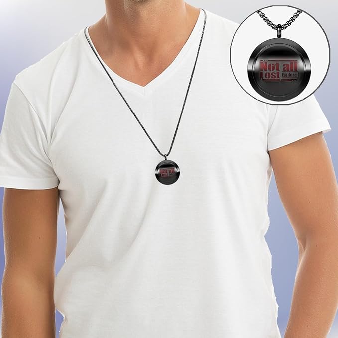 Aromatherapy Diffuser Necklace-Alphabet Essential Oil Necklace,Aromatherapy Diffuser Pendant for Men and Women,Portable,Suitable for Yoga,Meditation,Travel,Stress Relief Gift(Black 30mm)