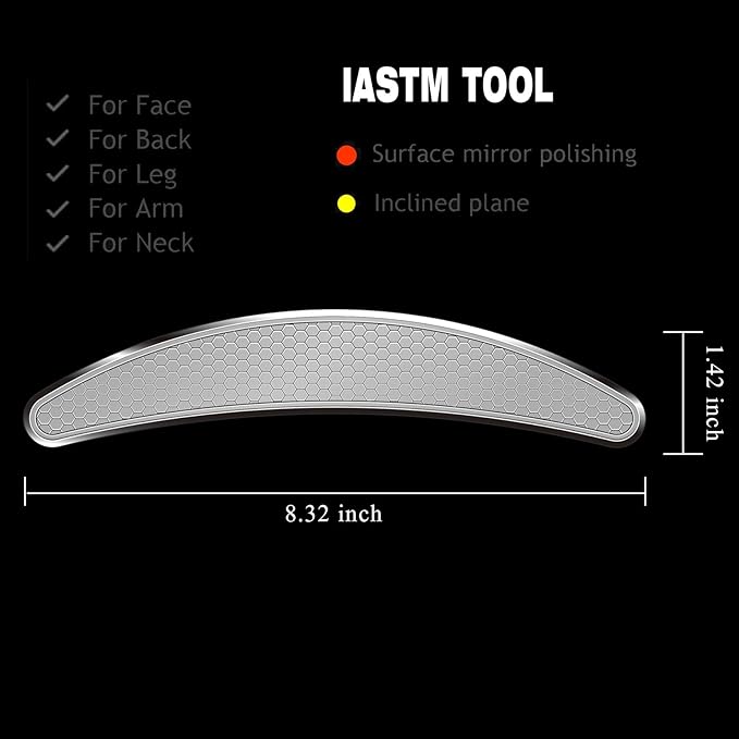 BYYDDIY 3 in 1 Stainless Steel Muscle Scraper Tools Set,Scraping Massage Tools for Physical Therapy,Derma Edge Massage Tool & GuaSha Massage Scraper Tool,IASTM Tools,Guasha Tool for Body