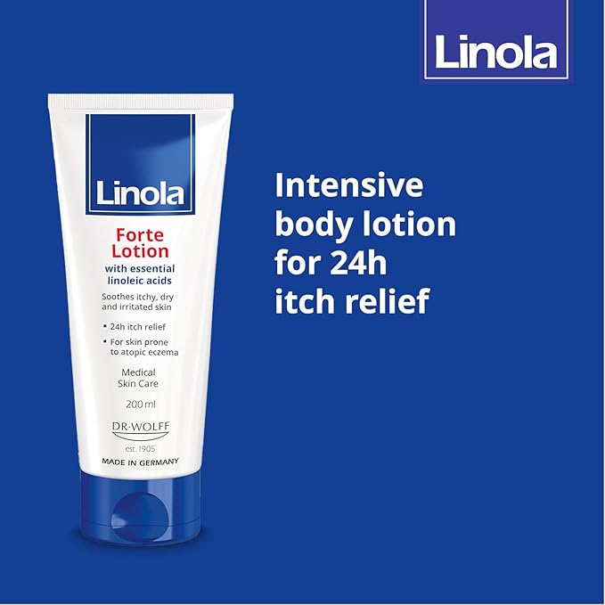 Forte Lotion - Body Lotion with Essential Linoleic Acids - Nourishing Cream against Itching with 24-Hour Effect - Soothes Itchy, Dry & Irritated Skin - Made in Germany - 200 ml (6.8 Fl Oz)