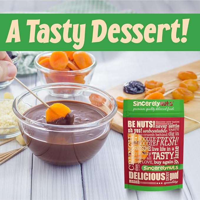 Sincerely Nuts - Dried Turkish Apricots | One Lb. Bag | Healthy Pitted Apricot Fruit | Raw Vegan Snack | Dehydrated | Sweet Gourmet Snacking Food | Kosher and Gluten Free