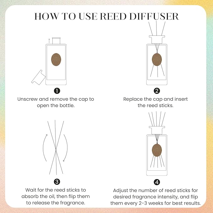 M&SENSE 6.3 oz Large Reed Diffuser Set | White Tea & Sage Scent Oil Diffuser with Sticks | Hotel Collection Non-Toxic Essential Oil |for Bedroom Bathroom Living Room