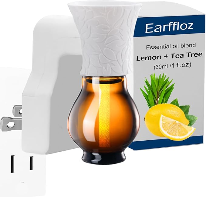 Plug in Air Freshener Creamy Fresh Sweet Rum (1 fl.oz), Diffuser and Essential Oil Set 30 Days' Non-Toxic Plug in Air Freshener Natural Strong Fragrance Room Scent Pluggable Starter Kit