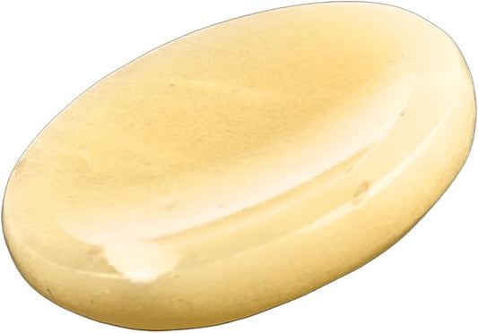 Yellow Aventurine Worry Stones – Crystal Thumb Worry Stone for Anguish, Stress – Relaxing and Soothing Balance Stones for Meditation, Stress Relief – Healing Stones and Crystals for Men & Women