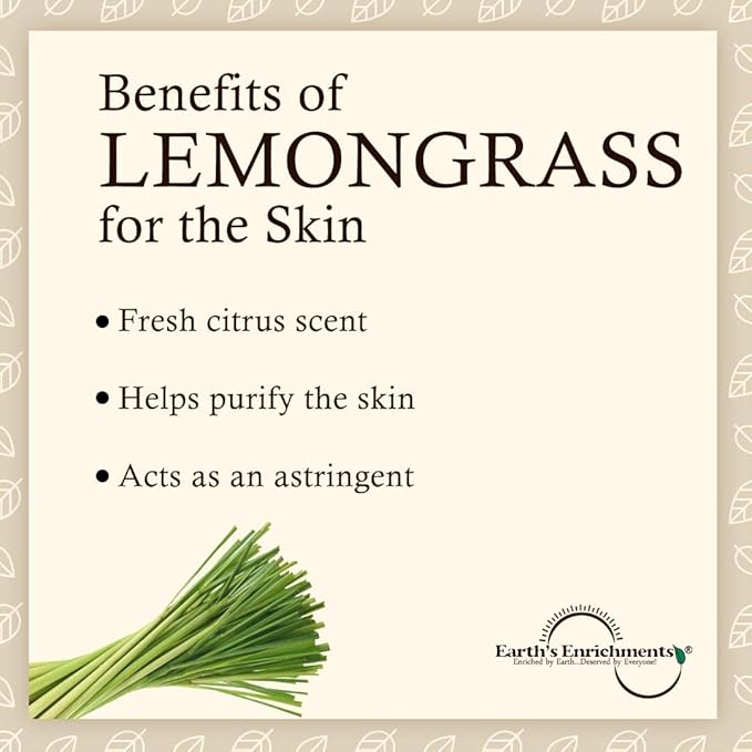 Sugar Scrub USDA Organic and Vegan, Lemongrass Body Scrub with Shea Butter, Refreshing, Gentle Exfoliant, Great for Rough, Dry Skin, Feet and Elbows, Coconut Oil and Avocado Oil, 8oz