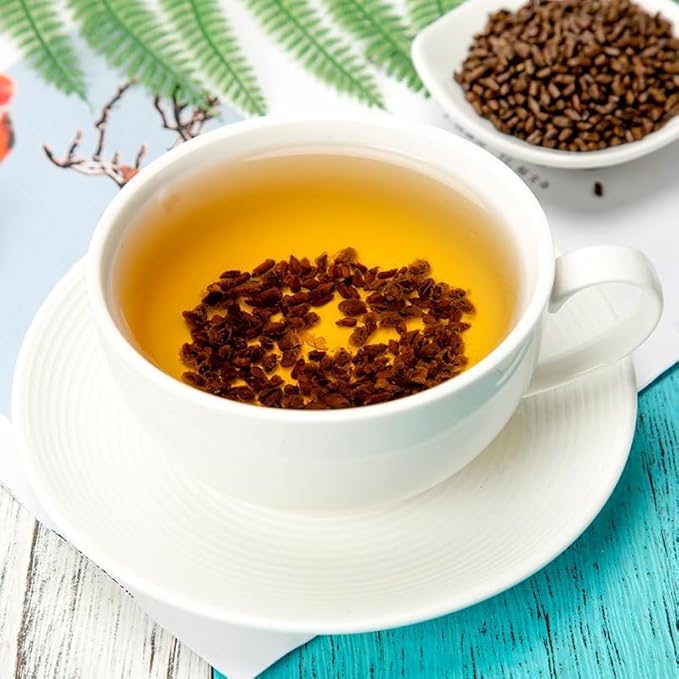 Top Grade Natural Cassia Seed Tea Chinese Herbal Tea/Jue Ming Zi - Cooked Cassia Seeds, No Additives, Sugar Free. Clear Liver, Improve Vision. 300g per can x 2.(Cassia Tea (决明子))