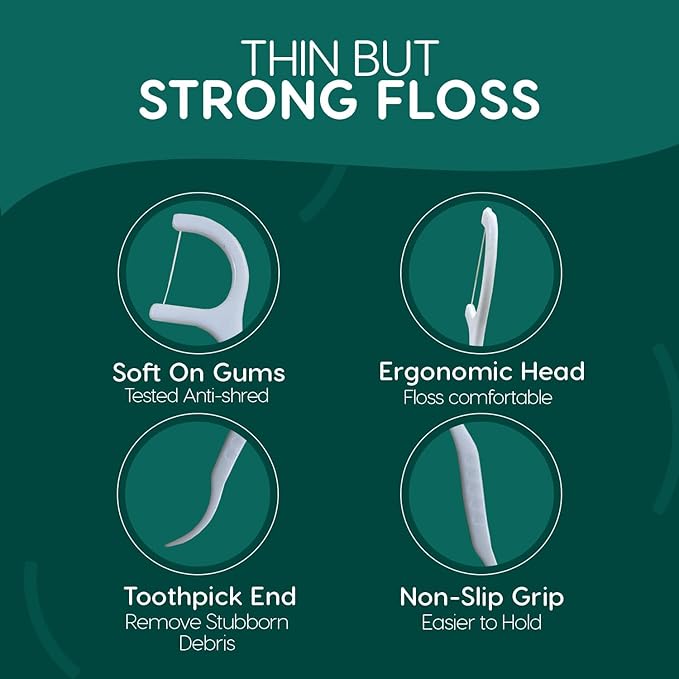 Tooth Floss Picks Unflavored Dental Floss for Teeth Tooth Picks Flossers,200 Count Floss Sticks for car,Home Tooth Pick Small