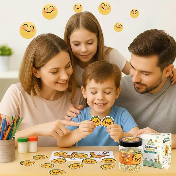 60 Positive Taco Cards Jar, Affirmation Cards for Women, Emotional Support Tacos, Taco Gifts for Women, Taco Themed Gifts, Teen Girl Trendy Stuff