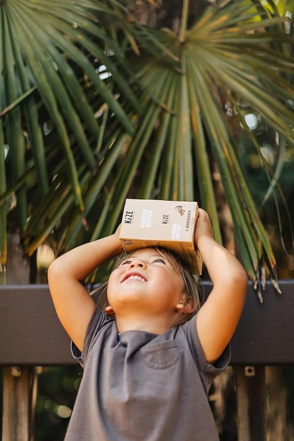 KiZE Energy Bars - Almond Butter - 20 Count - Almond-Butter-Based, Gluten Free, Non-GMO, and High Protein Meal Replacement Energy Bars, Clean and Simple Food Ingredients - 10g High Protein Snacks (20 Count)