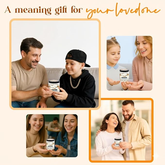 Positive Goose Jar with 60 Affirmation Cards, Emotional Support Goose, Goose Gifts For Women Teens, Desk Goose, Silly Goose, Mental Health Gifts, Funny Gift, Gag Gift