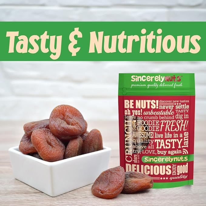 Sincerely Nuts – Organic Dried Turkish Apricots | Five LB Bag | Healthy Pitted Apricot Fruit | Raw Vegan Snack | Dehydrated and Unsulfured | Sweet Gourmet Snacking Food | Kosher and Gluten Free