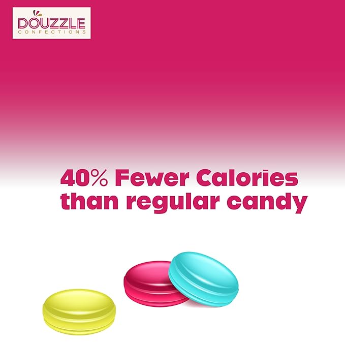 DOUzzle Sugar Free Fruit Mix Hard Candy, Lemon Strawberry Raspberry (1 Pack) Individually Wrapped - Healthy Low Calorie Snack, Gluten Free, Nut Free - Kosher Parve