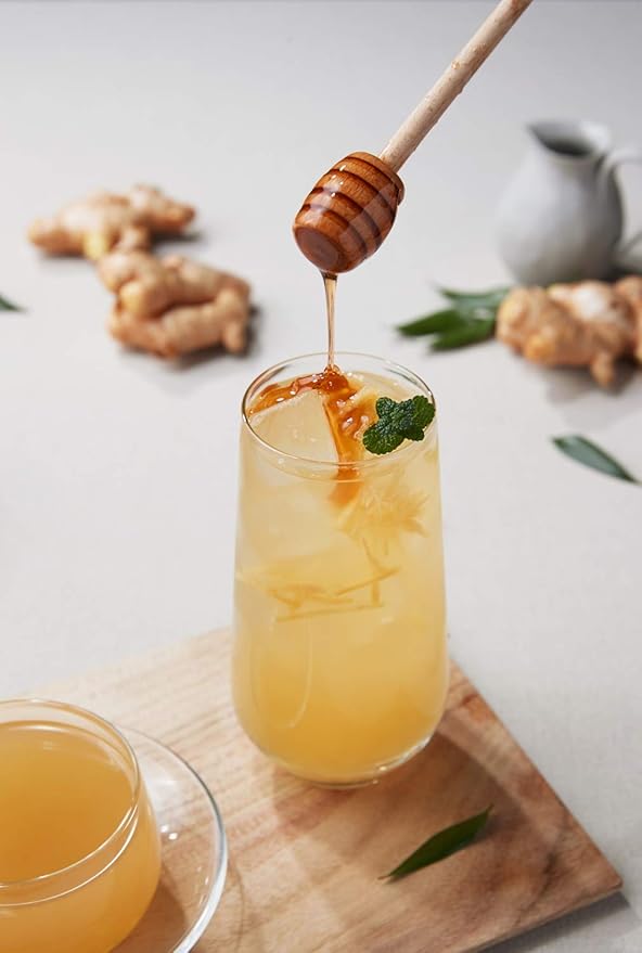 Damtuh Honey Ginger Tea – Natural Flavor & Warm Spicy Aroma, No Artificial Ingredients, Perfect for Hot or Iced Tea, Jam, or Salad Dressing (Sliced Ginger) 2.2lb 1000g x 2 Pack