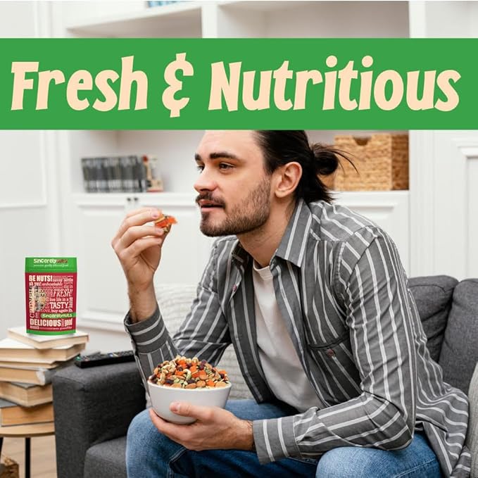 Sincerely Nuts Omega 3 Trail Mix - Whole Pumpkin Seeds, Sweetened Dried Cranberries & Mango Chunks, Unsalted Almonds & Chopped Walnuts - Kosher, Vegan & Gluten Free Heart Healthy Snacks, 2 lb