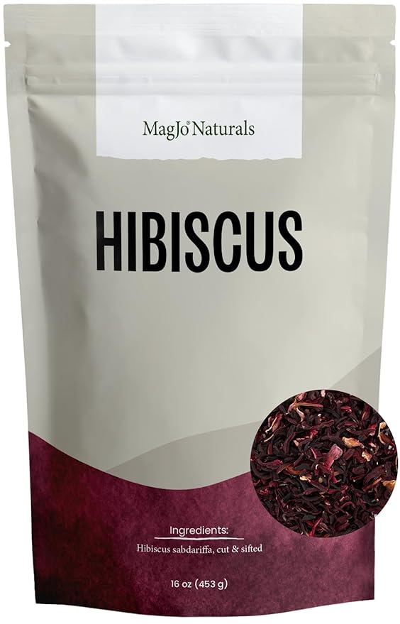 MagJo Naturals, Hibiscus Flowers 1LB (16 Oz) Hibiscus tea cut & sifted flowers, Flor de Jamaica