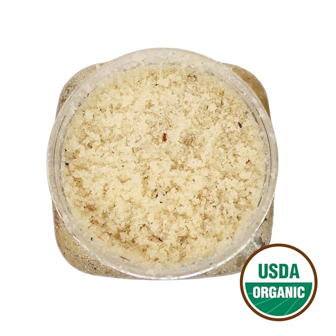 Earth's Enrichments Organic Sugar Scrub Vegan, Peppermint, Rosemary, Seaweed Body Scrub, Exfoliating, Great for Rough, Dry Skin, Lips, Feet and Elbows, Coconut Oil and Avocado Oil, 8oz